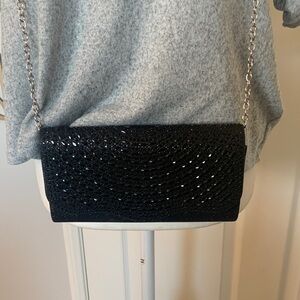 Source Unknown Glittering Black Evening Clutch